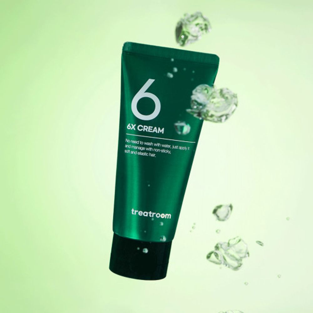 [TREATROOM] 6X Cream 100ml – Highly Concentrated Hair Treatment with 17 Amino Acids & Vegetable Oils, Enhances Elasticity, Moisturizes with Refreshing Cream Texture - Made in Korea